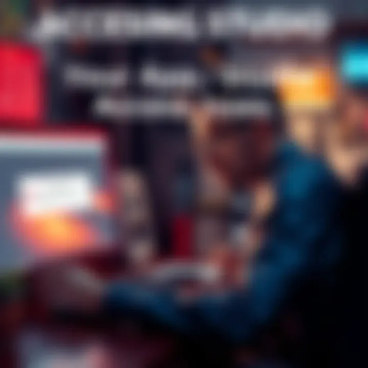 A person sitting at a computer with a confused expression, looking at an error message on the screen about App Studio access issues.