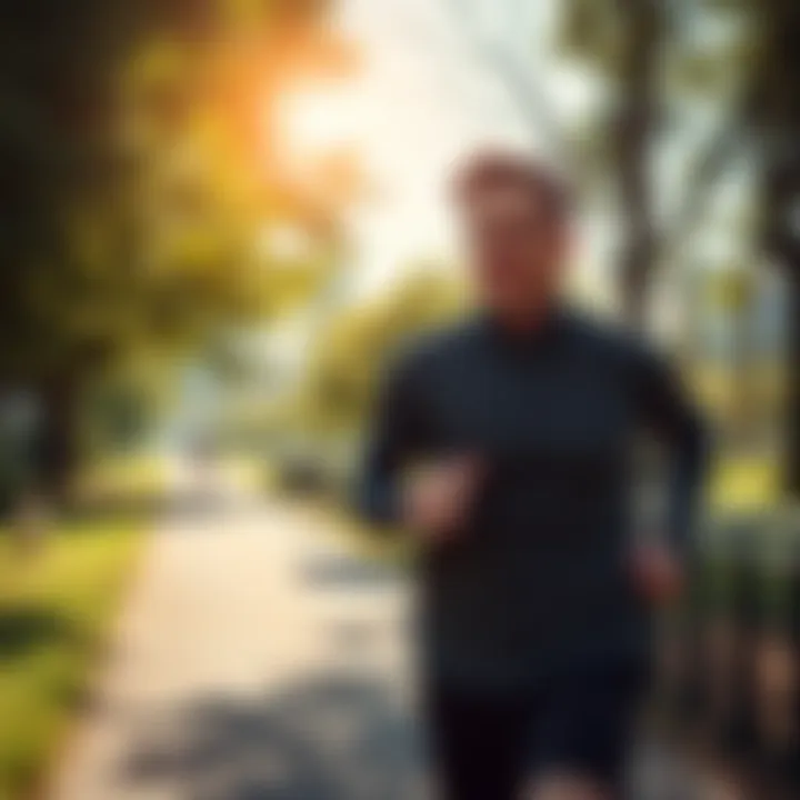 A person running in a park, capturing the essence of an active lifestyle