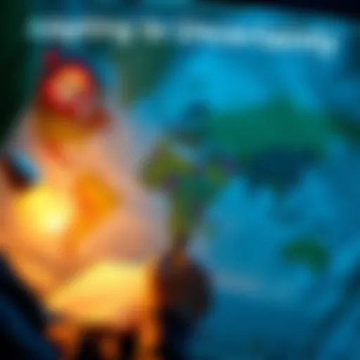 A person looking at a world map and writing notes, symbolizing planning and preparedness in uncertain times.