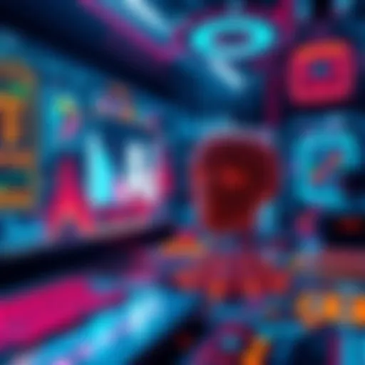 A visual representation of artificial general intelligence enhancing user interfaces in software applications.