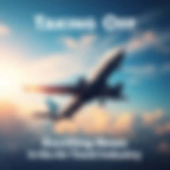 An airplane soaring into the sky during takeoff, representing changes in air travel