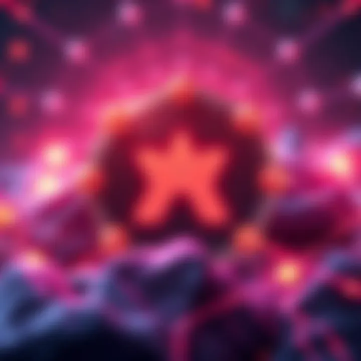 A visual representation of the Algorand logo and its blockchain technology, showcasing its strength against newer blockchains like Ethereum and Sui.