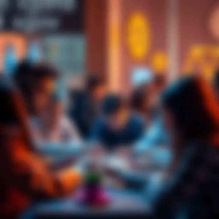 A visual representation of community members collaborating and submitting proposals for Algorand's xGov program, with a focus on innovation and engagement.