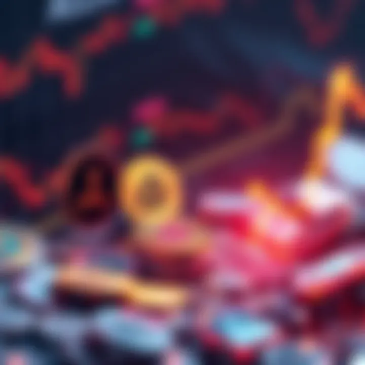 Visual representation of increasing altcoin values with Bitcoin showing signs of stagnation, highlighting popular coins like XRP and Solana.