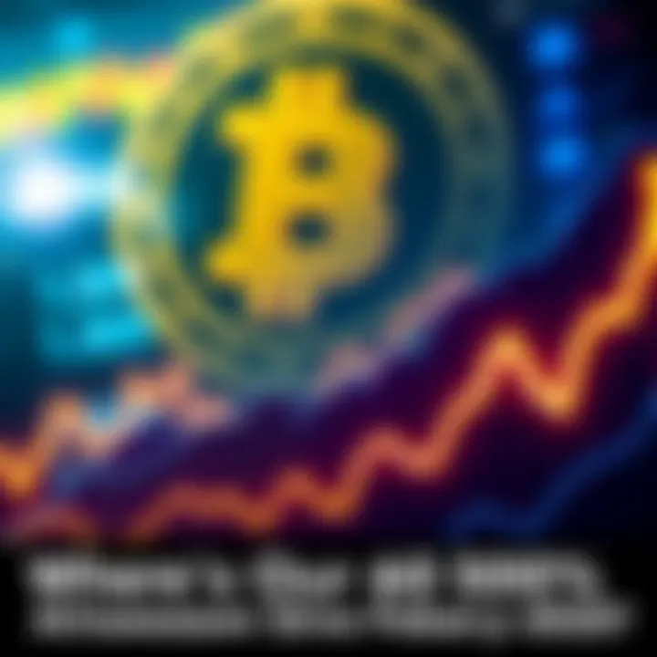 A graph showing rising trends in altcoin prices with a digital currency symbol in the background.