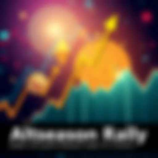 A graph showing a bullish trend with altcoins rising, Bitcoin and ETH symbols in the background, symbolizing investor hope for Altseason.