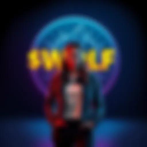 Amy proudly stands in front of the $WOLF logo, excited to lead creative projects for the team.