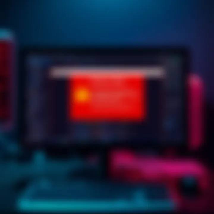 A computer screen displaying an antivirus alert blocking a GUI wallet installation. A warning message is visible on the screen, indicating a potential threat.