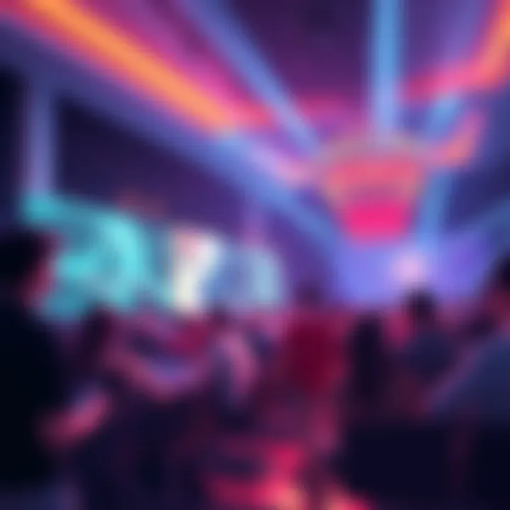 Arcadium Event at TOKEN2049 Group of people enjoying gameshow and panel discussions at Arcadium event in Singapore