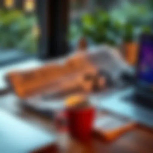 A newspaper with headlines about key events that occurred on August 22, surrounded by a coffee cup and laptop