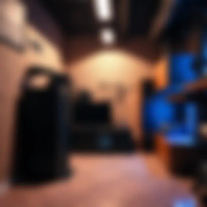 A home mining setup featuring an Avalon Q miner in a well-ventilated basement, showcasing efficient energy use and optimal placement for performance.