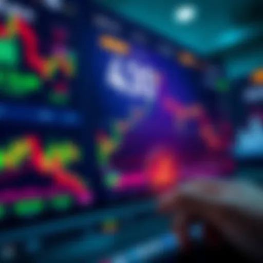 A close-up view of a digital trading platform interface showing various trading fees and profits, with a focus on memecoins. The screen displays graphs and numbers reflecting small investments.
