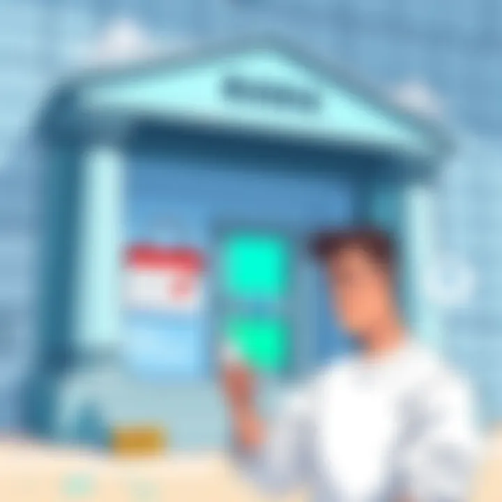An illustration showing a bank with locked accounts representing account freezes, a worried person looking at their phone, and a confused expression.