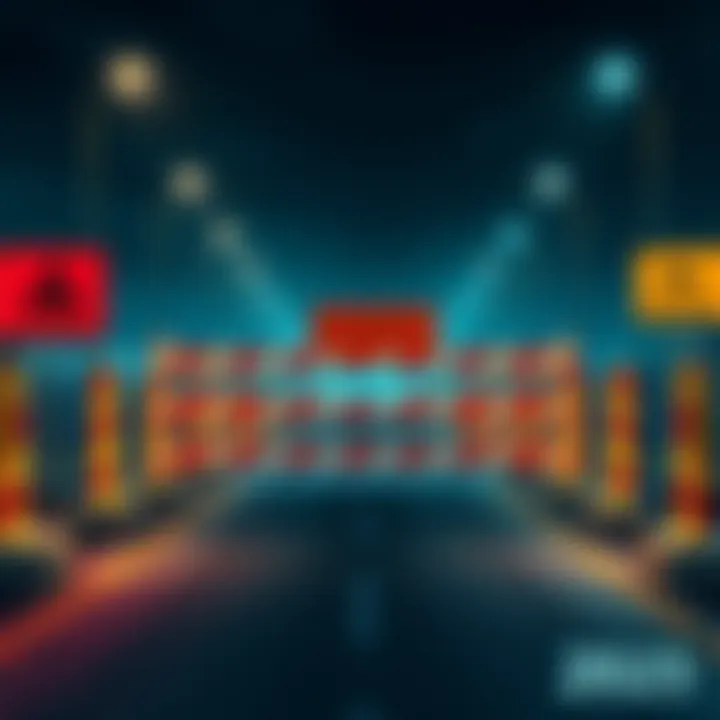 A roadblock with construction signs symbolizing obstacles to development in 2025