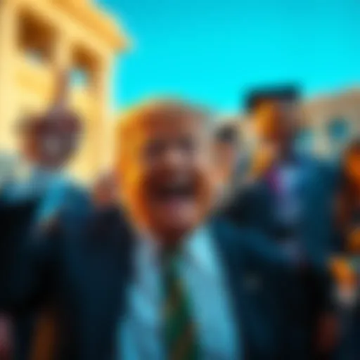 Barron Trump smiling while celebrating his crypto investment success at a college campus.