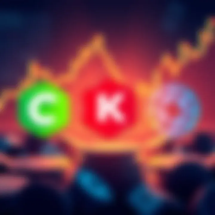 Illustration showing CashApp, Kraken, and Gemini logos with money growing and charts in the background