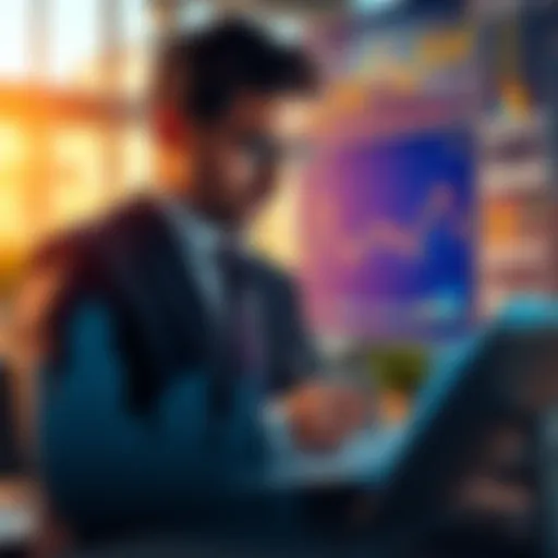 A businessman analyzing financial graphs and charts, representing the impact of large investments on the economy.