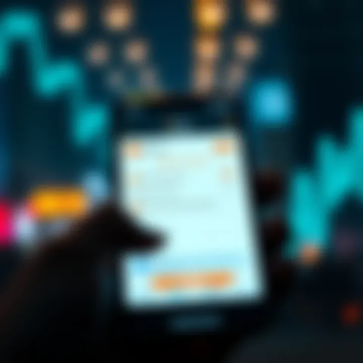A smartphone screen displaying the BitChat app interface with Bluetooth connection options for sending Bitcoin.