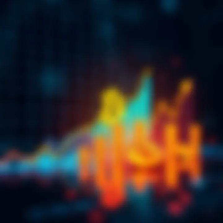 A chart displaying Bitcoin's impact on various altcoin performances, illustrating rising and falling trends