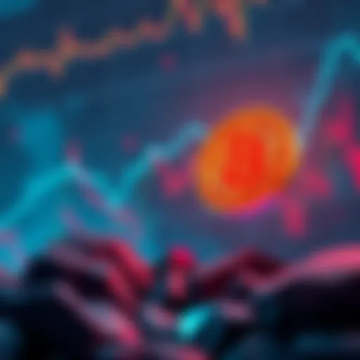 Graph showing Bitcoin soaring while altcoins like Ethereum, Solana, and Doge decline in value