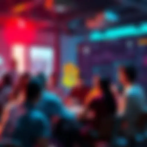 A group of people engaging in a lively discussion about Bitcoin in an online forum setting.