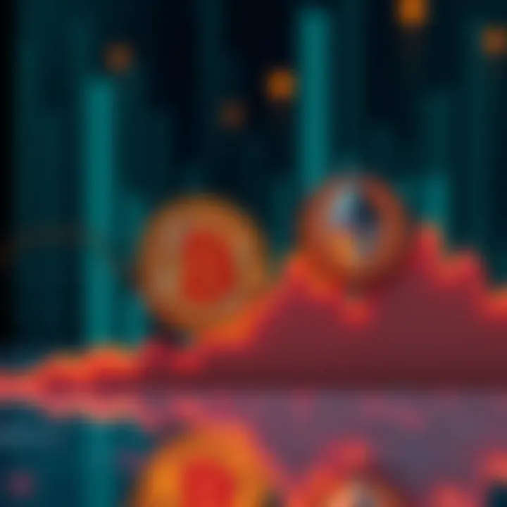 Graph showing Bitcoin's slight increase and Ethereum's significant decline compared to their peaks in 2021.