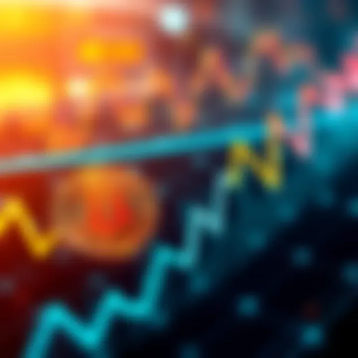 A graphic showing Bitcoin's price drop with a downward trend line and AI sector icons in the background