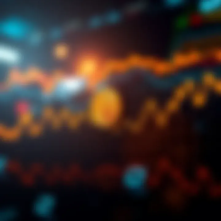 A line graph showing Bitcoin's price fluctuations over time, illustrating market volatility.