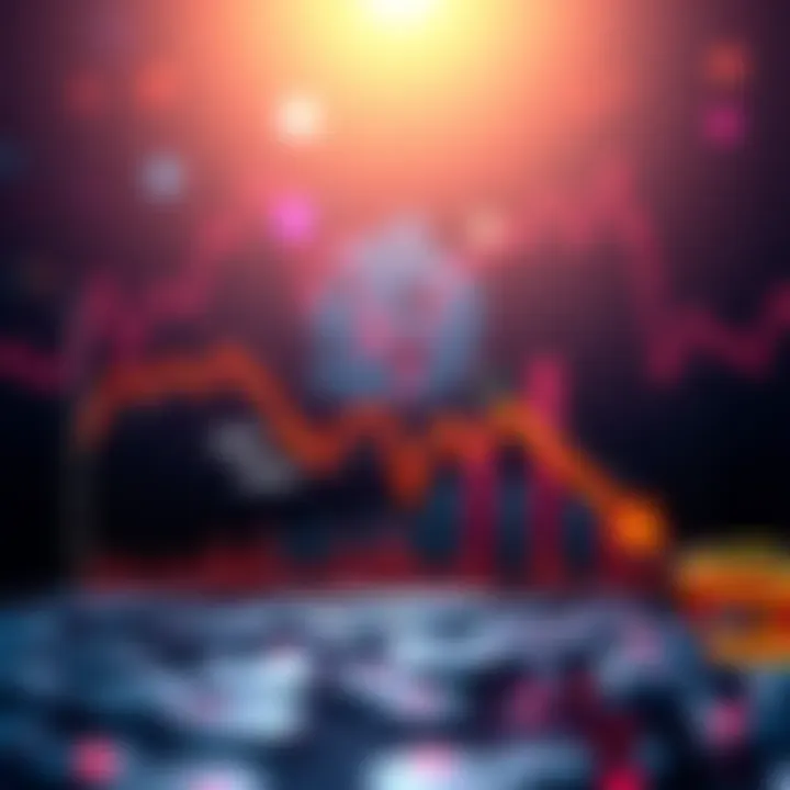 Graph showing Bitcoin's price drop over the past year with downward trend.