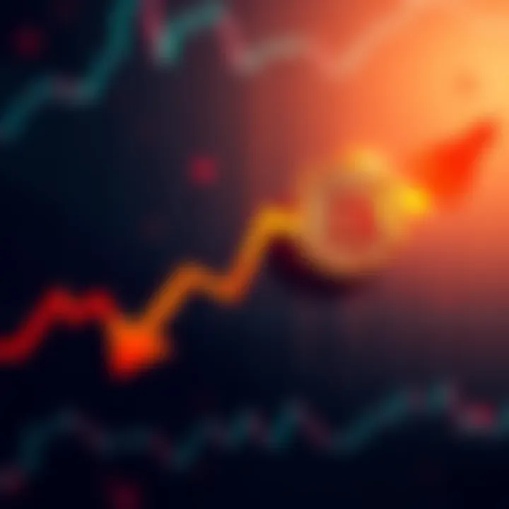 A graph showing a significant drop in Bitcoin's value over time with a down arrow illustration, highlighting market concerns.