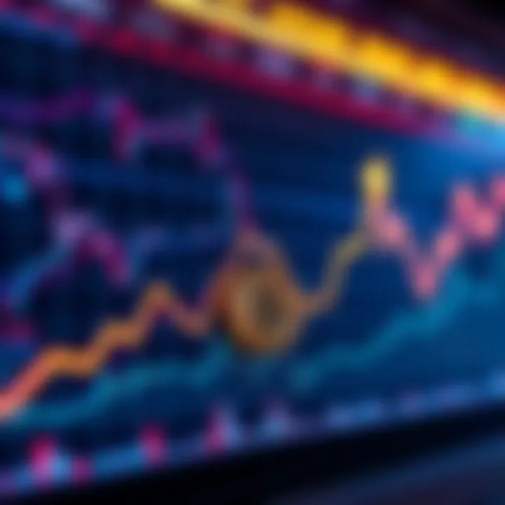A graph showing the rise in Bitcoin's price with arrows pointing upward, representing market trends and investor interest.