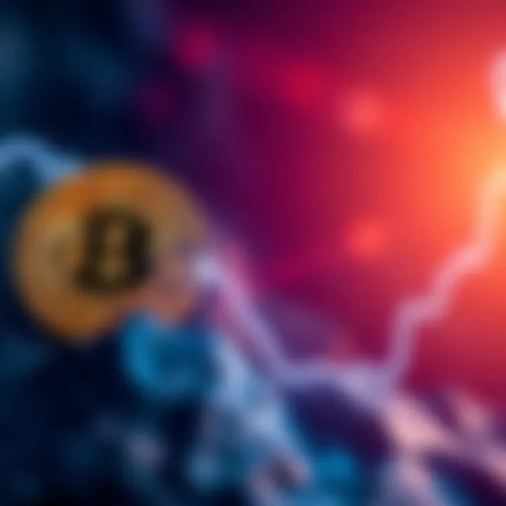 Bitcoin logo with an upward trend line and Zcash logo, representing the surge in cryptocurrency values
