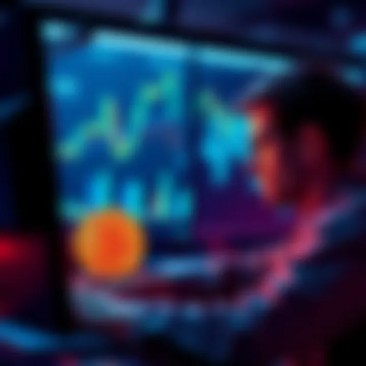 Individual looking at Bitcoin options on their computer, reflecting on the goal of owning half a Bitcoin.