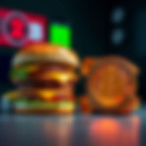 A Big Mac sandwich next to a Bitcoin symbol, illustrating a unique purchase story worth $380,000.