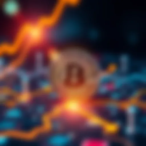 A graphic showing Bitcoin's blockchain performance with a focus on six blocks per hour and arrows suggesting the need for innovation in cryptocurrency.