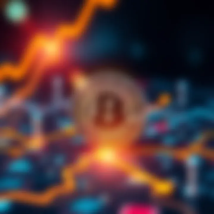 A graphic showing Bitcoin's blockchain performance with a focus on six blocks per hour and arrows suggesting the need for innovation in cryptocurrency.