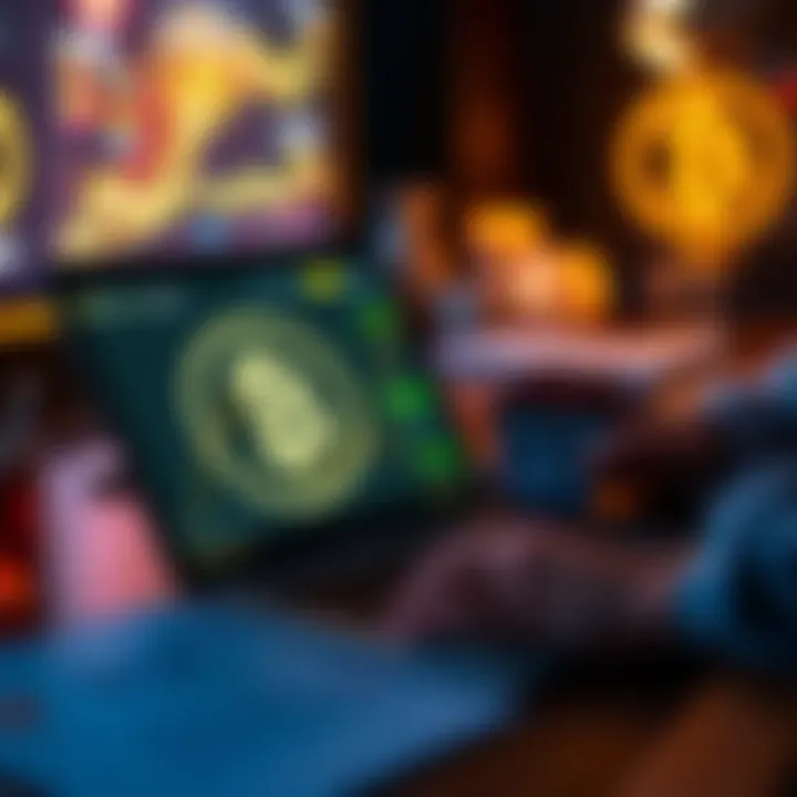 A person reviewing Bitcoin cash out options on a laptop, with financial documents and a calculator on the table.