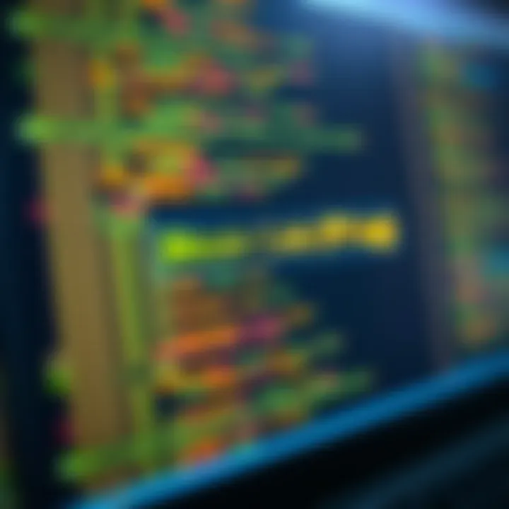 Close-up of computer screen displaying Bitcoin code with a highlighted Russian IP address