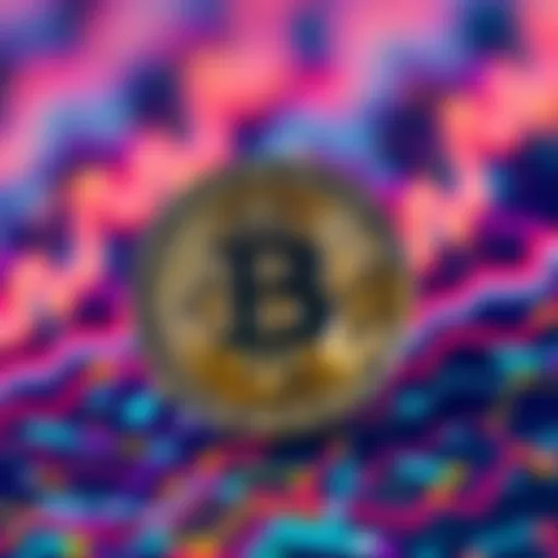 A shiny Bitcoin coin placed on a vibrant digital background, symbolizing the growth and innovation of Bitcoin over 15 years.