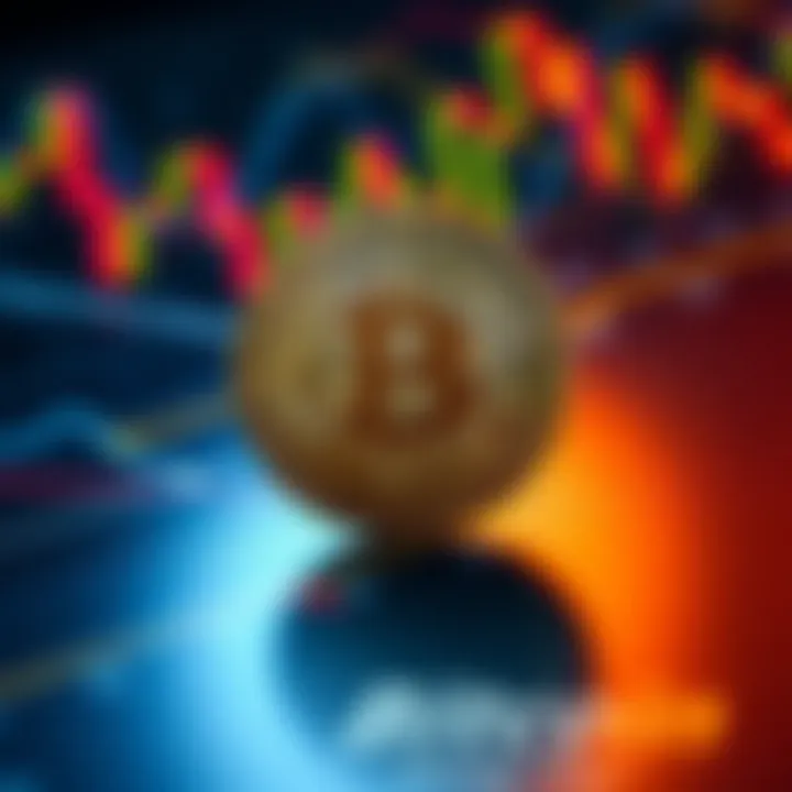 A visual representation of Bitcoin with its symbol overlaid on a mathematical graph, illustrating its structure and foundation.
