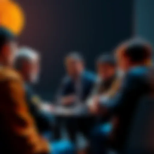 Group of people engaged in a discussion about Bitcoin and Satoshi Nakamoto's identity