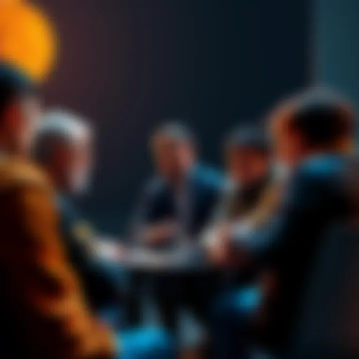 Group of people engaged in a discussion about Bitcoin and Satoshi Nakamoto's identity