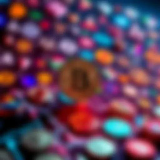 A visual representation of Bitcoin leading the cryptocurrency market, with various altcoin logos in the background.