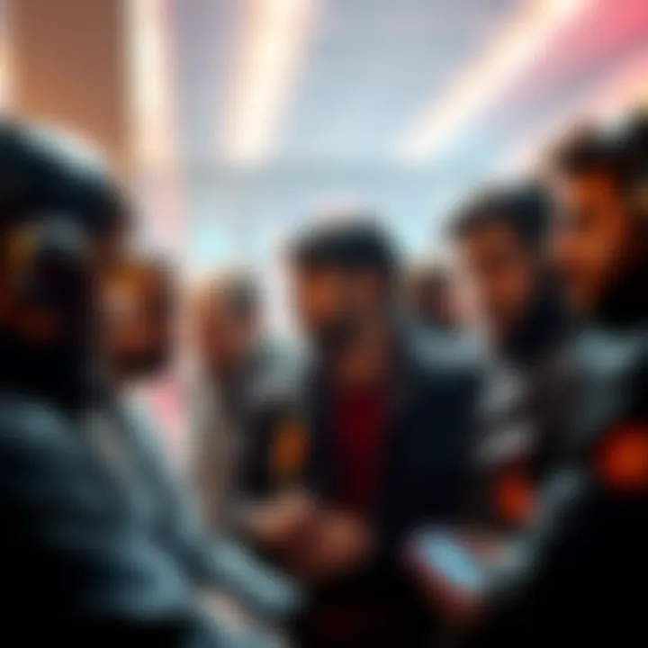 Group of Bitcoin enthusiasts discussing strategies amid global uncertainty.