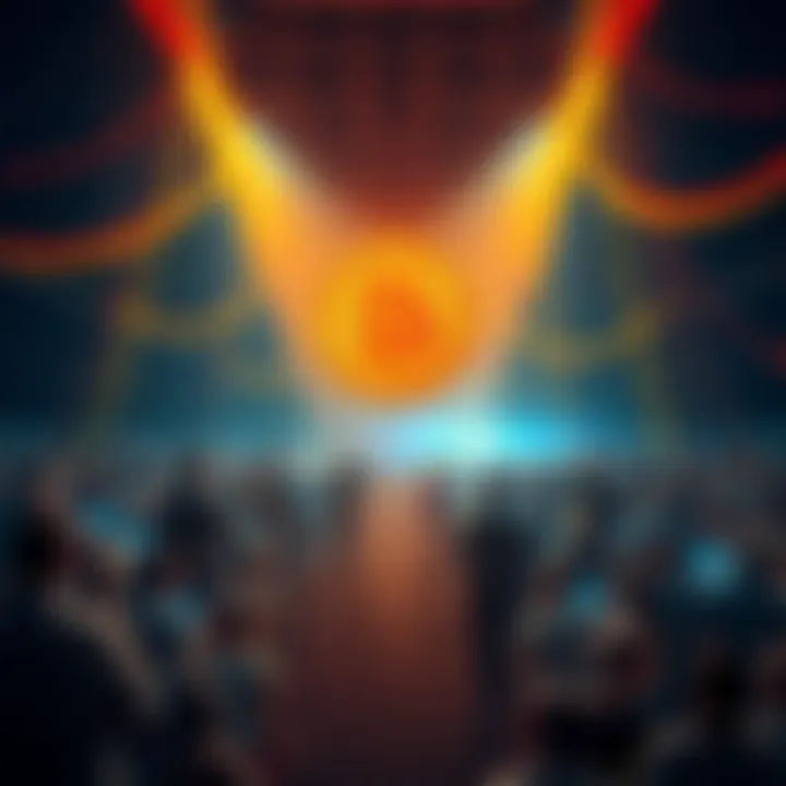 A graphic showing the Bitcoin forum with people interacting and celebrating reaching 8 million followers