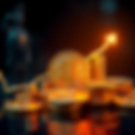 A visual representation of Bitcoin coins growing in value, symbolizing financial stability over five years.