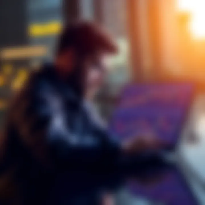 A person examining Bitcoin charts on a laptop, symbolizing financial growth and personal relationships.