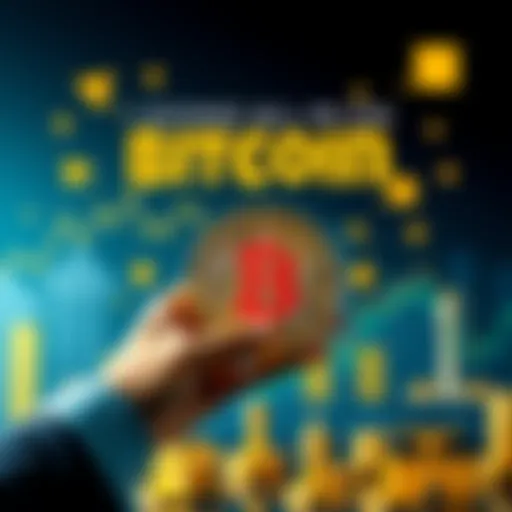 A person holding a Bitcoin symbol with traditional asset icons like gold, stocks, and real estate in the background, showing a focus on Bitcoin investing.