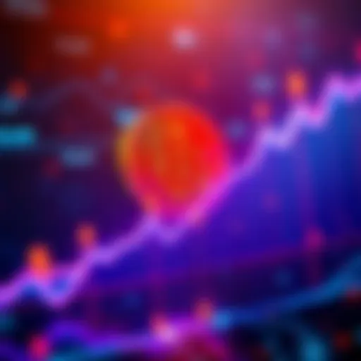A graph showing Bitcoin's potential growth with rising trend lines and dollar signs, symbolizing investment opportunities