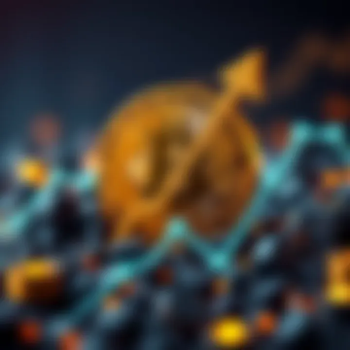 Visual representation of a Bitcoin symbol with an upward trend arrow, signifying the growing interest in 0.1 BTC investments.